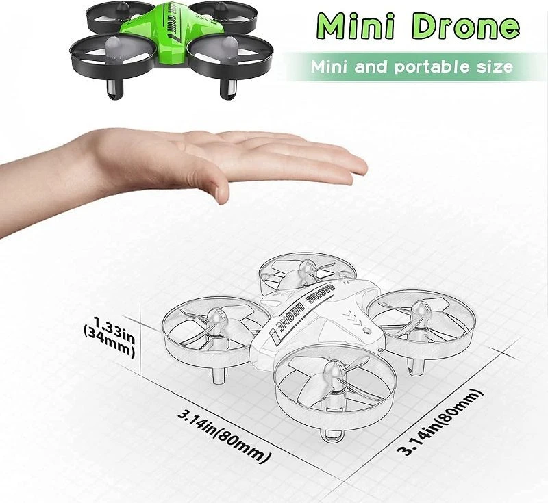 ALFI G65A Green mini drone, mini and portable size